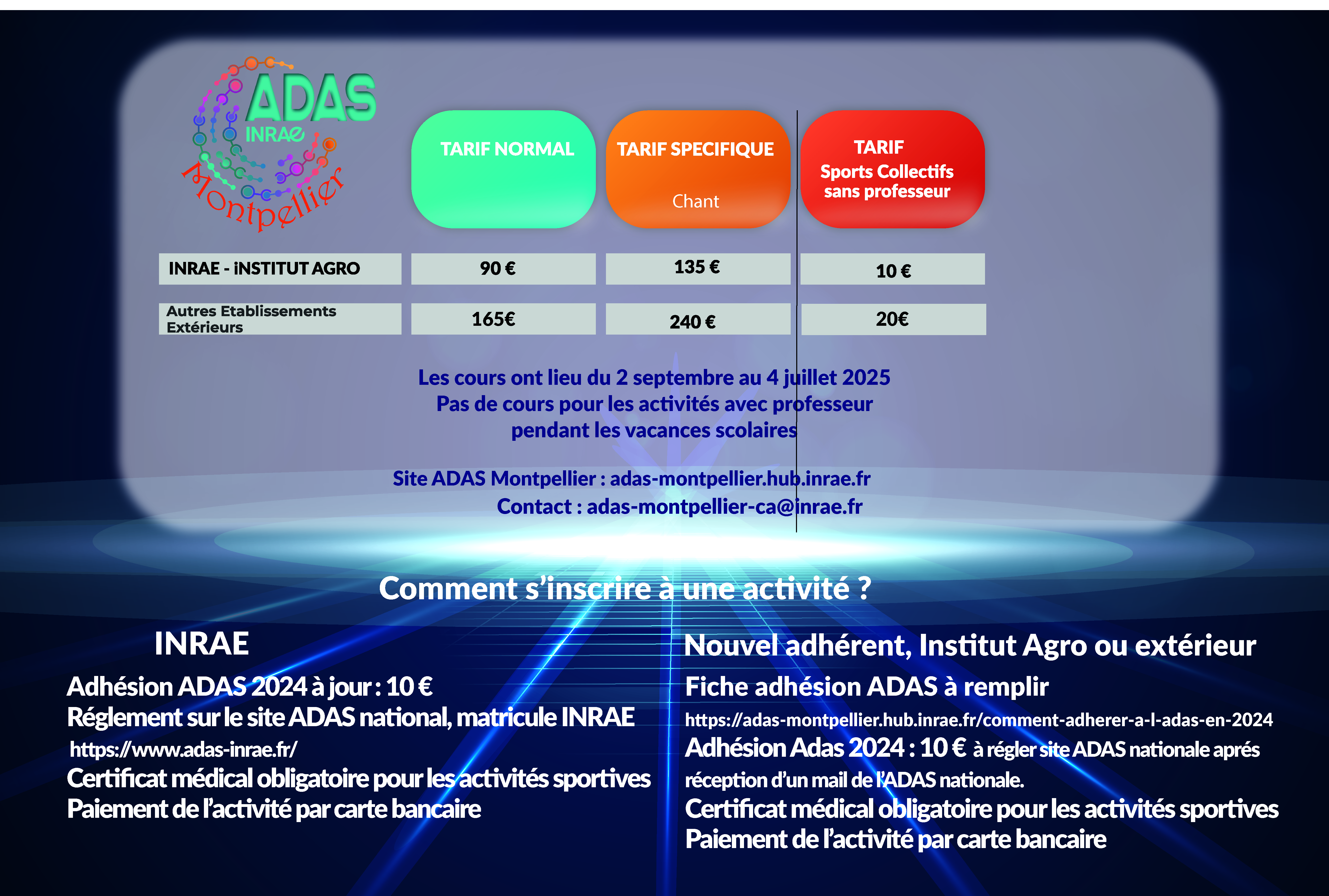 tarifs 24-25